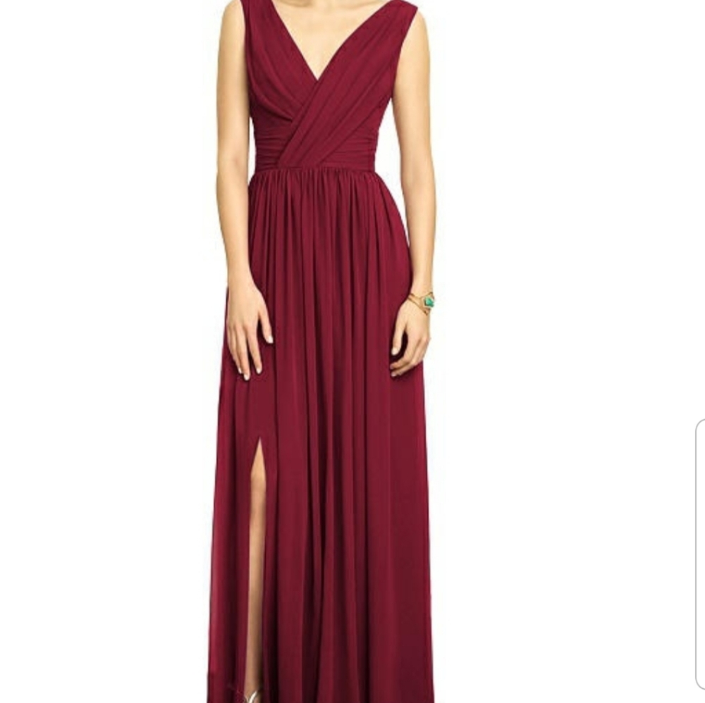 Dessy Collection Sleeveless Draped Chiffon Dress 2